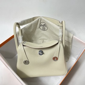 Hermès Импортная сумка из кожи TC Молочный белый серебряной заст