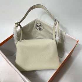 Hermès Импортная сумка из кожи TC Молочный белый серебряной заст