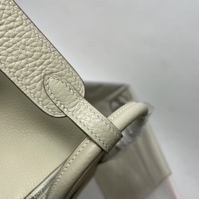 Hermès Импортная сумка из кожи TC Молочный белый серебряной заст