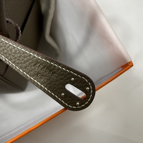 Hermès Импортная сумка из кожи TC Слоновая кость с золотыми сере