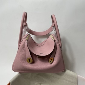 Hermès Импортная сумка из телячьей кожи TC, розовый с золотыми се