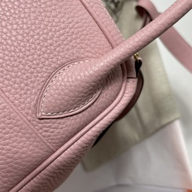 Hermès Импортная сумка из телячьей кожи TC, розовый с золотыми се