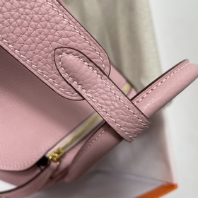 Hermès Импортная сумка из телячьей кожи TC, розовый с золотыми се