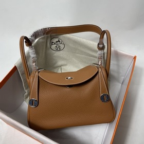 Hermès Импортная сумка из кожи TC Золотисто-коричневая с золотым