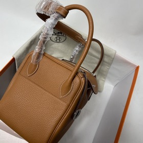 Hermès Импортная сумка из кожи TC Золотисто-коричневая с золотым