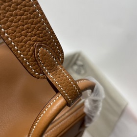 Hermès Импортная сумка из кожи TC Золотисто-коричневая с золотым