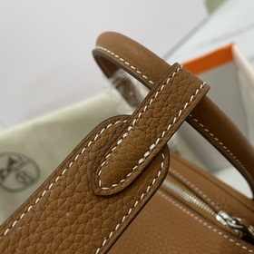 Hermès Импортная сумка из кожи TC Золотисто-коричневая с золотым