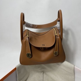 Hermès Импортная сумка из кожи TC Золотисто-коричневая с золотым