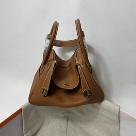Hermès Импортная сумка из кожи TC Золотисто-коричневая с золотым