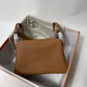 Hermès Импортная сумка из кожи TC Золотисто-коричневая с золотым