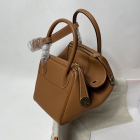 Hermès Импортная сумка из кожи TC Золотисто-коричневая с золотым