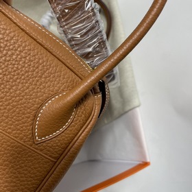 Hermès Импортная сумка из кожи TC Золотисто-коричневая с золотым
