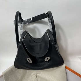 Hermès Импортная сумка из кожи TC, черная с золотыми серебряными 