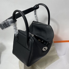Hermès Импортная сумка из кожи TC, черная с золотыми серебряными 