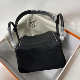 Hermès Импортная сумка из кожи TC, черная с золотыми серебряными 