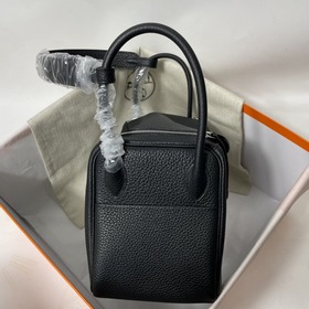 Hermès Импортная сумка из кожи TC, черная с золотыми серебряными 