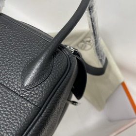 Hermès Импортная сумка из кожи TC, черная с золотыми серебряными 