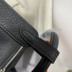 Hermès Импортная сумка из кожи TC, черная с золотыми серебряными 