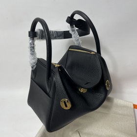 Hermès Импортная сумка из кожи TC, черная с золотыми серебряными 