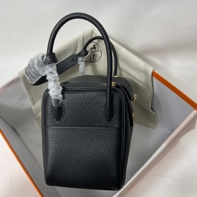 Hermès Импортная сумка из кожи TC, черная с золотыми серебряными 
