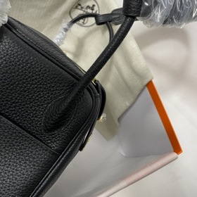 Hermès Импортная сумка из кожи TC, черная с золотыми серебряными 