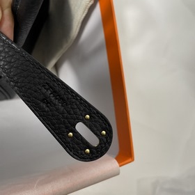 Hermès Импортная сумка из кожи TC, черная с золотыми серебряными 