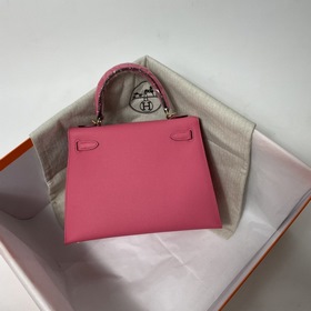 Hermès KL Epsom кожаная сумка серебряной застежкой в форме губной