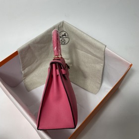 Hermès KL Epsom кожаная сумка серебряной застежкой в форме губной