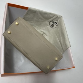 Сумка Hermes KL из кожи Epsom, серый, серебряными застежками Ручн