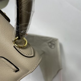 Сумка Hermes KL из кожи Epsom, серый, серебряными застежками Ручн