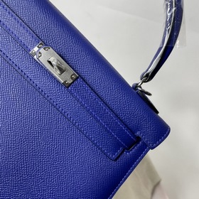 Сумка Hermes KL из кожи Epsom, электрически-синяя с золотыми сере