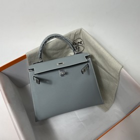 Сумка Hermes KL из кожи Epsom, льняной синий с золотыми серебряны