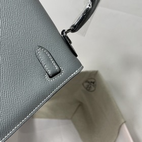 Сумка Hermes KL из кожи Epsom, льняной синий с золотыми серебряны