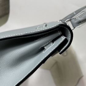 Сумка Hermes KL из кожи Epsom, льняной синий с золотыми серебряны