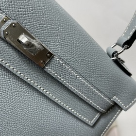 Сумка Hermes KL из кожи Epsom, льняной синий с золотыми серебряны