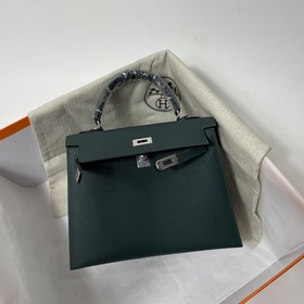 Hermès KL сумка из кожи Epsom, британский зеленый с золотыми сере