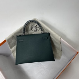 Hermès KL сумка из кожи Epsom, британский зеленый с золотыми сере