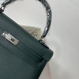 Hermès KL сумка из кожи Epsom, британский зеленый с золотыми сере