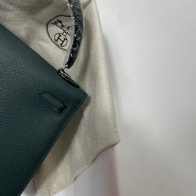 Hermès KL сумка из кожи Epsom, британский зеленый с золотыми сере