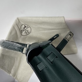 Hermès KL сумка из кожи Epsom, британский зеленый с золотыми сере
