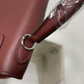 Сумка Hermes KL из кожи Epsom, бордовый цвет с золотыми серебряны