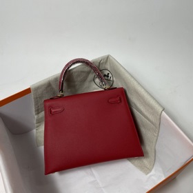 Hermès KL сумка из кожи Epsom, китайский красный с золотыми сереб