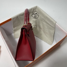 Hermès KL сумка из кожи Epsom, китайский красный с золотыми сереб