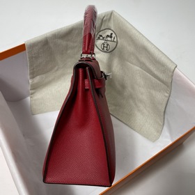 Hermès KL сумка из кожи Epsom, китайский красный с золотыми сереб