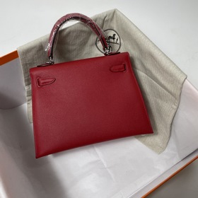 Hermès KL сумка из кожи Epsom, китайский красный с золотыми сереб