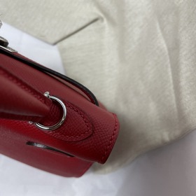 Hermès KL сумка из кожи Epsom, китайский красный с золотыми сереб