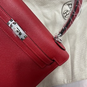 Hermès KL сумка из кожи Epsom, китайский красный с золотыми сереб