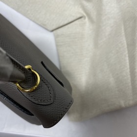 Сумка Hermes KL из кожи Epsom серебристо-золотыми застежками Ручн