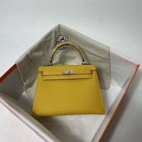 Hermès KL сумка из кожи Epsom с золотой и серебряной застежкой Ру