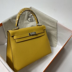 Hermès KL сумка из кожи Epsom с золотой и серебряной застежкой Ру